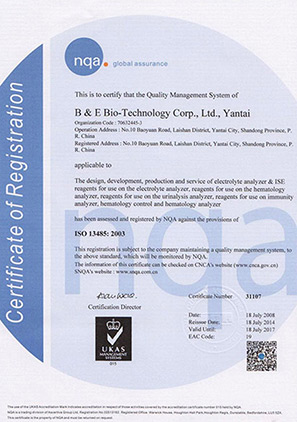 ISO13485-國際質量體系認證（英文）